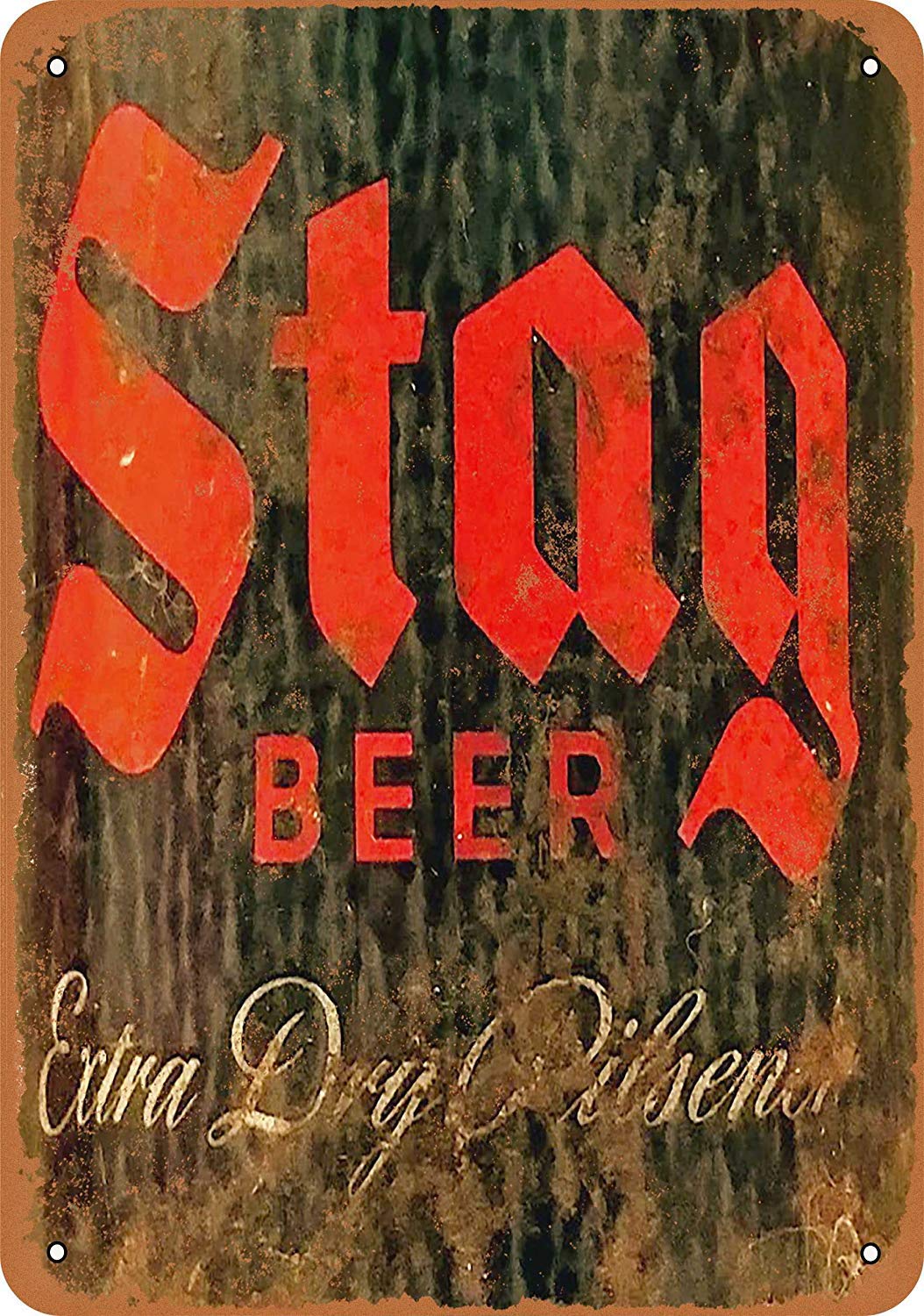1947 Stag Beer Vintage Look Decorative Metal Signs 8 x 12 Tin Art Wall Decor Aluminum Sign for Home