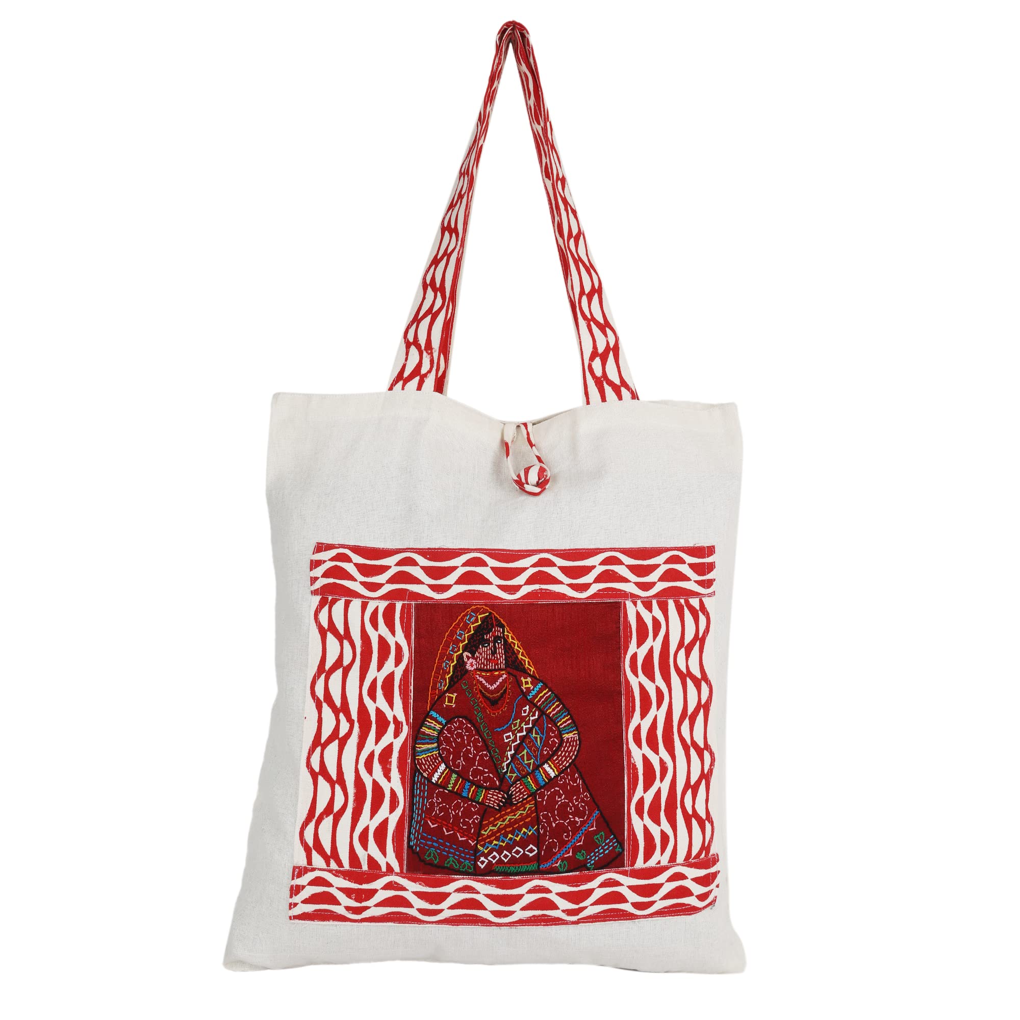 INDHA Gypsy Lady Embroidered And Block Printed Multipurpose Tote Bag (B0BDZS66DC) Amazon Price History, Amazon Price Tracker