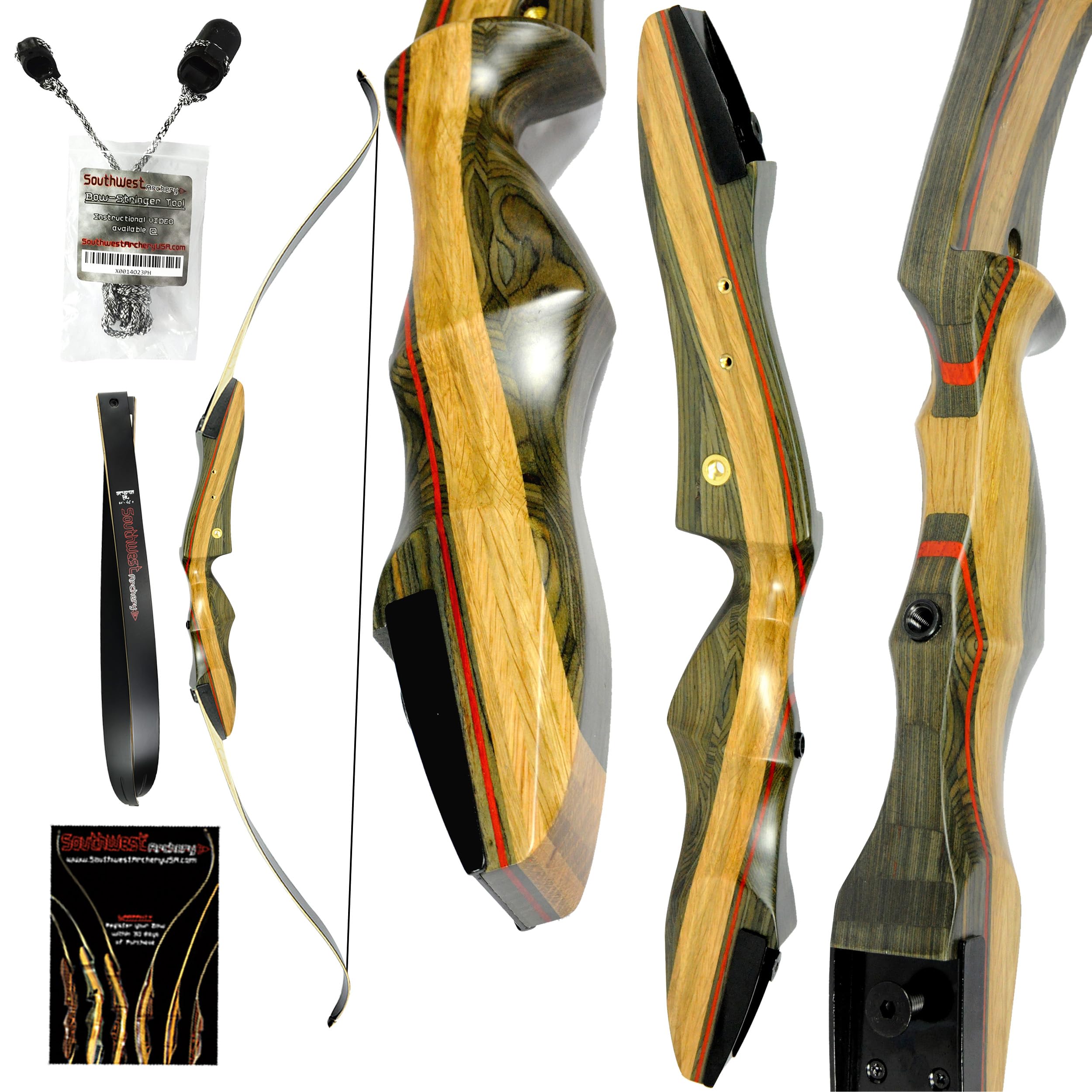 Buy der Takedown Recurve Bow Compact Fast Accurate 62"64" Hunting & Target Bow Draw Weights