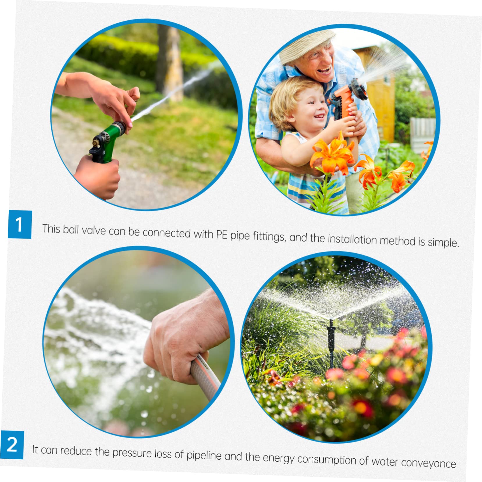 Raccordi rapidi, kit sistema di irrigazione da giardino da 20 pezzi Accessori dado di bloccaggio Connettore del rubinetto della parte di irrigazione a goccia del tubo