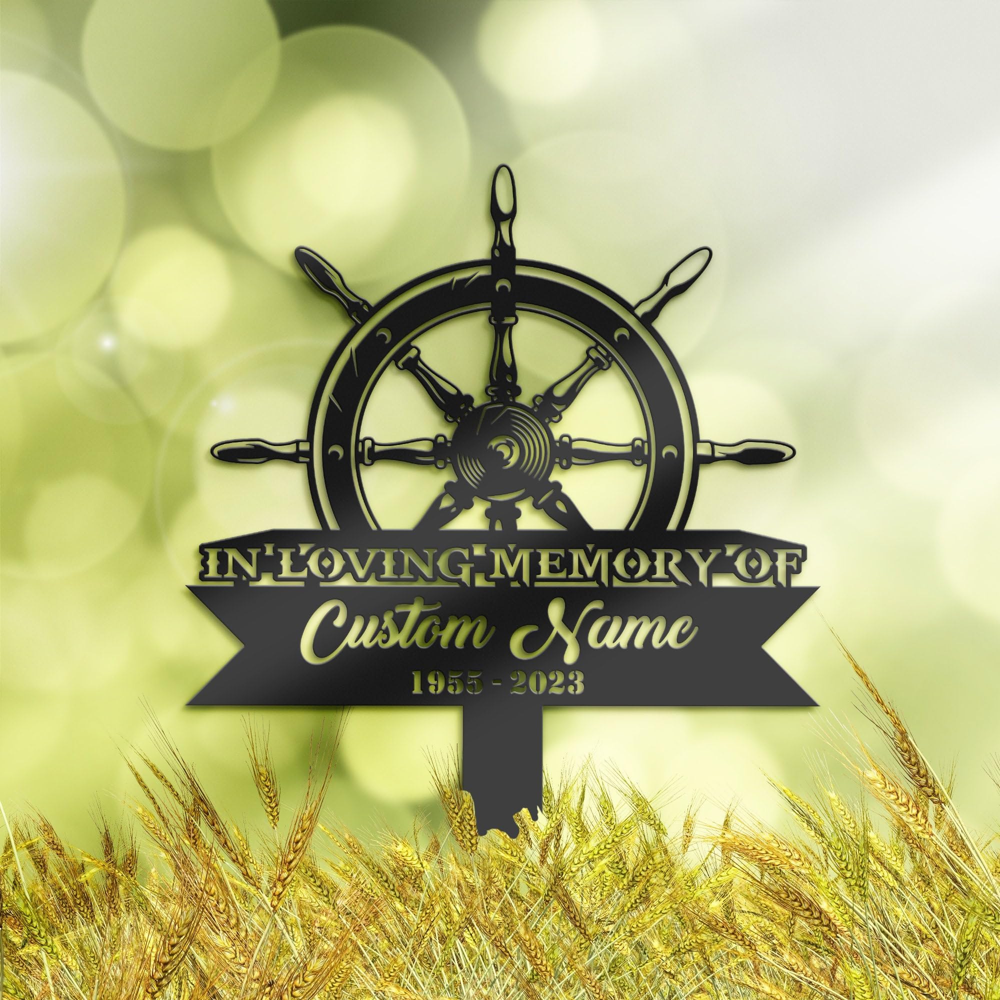 Personalised Captain Sailor Memorial Stake, Cemetery Marker, Bereavement Gifts, Grave Decorations, Memorial Plaques, Sympathy Sign, Grave Marker, Remembrance Plaque
