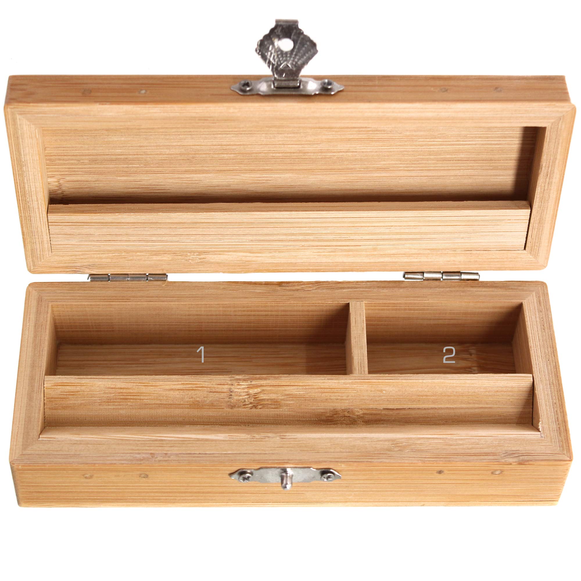 Bambus Rolling Tray Von MaryBlaze - Nachhaltiges Rolltablett | Mit Fächern Für Zubehör