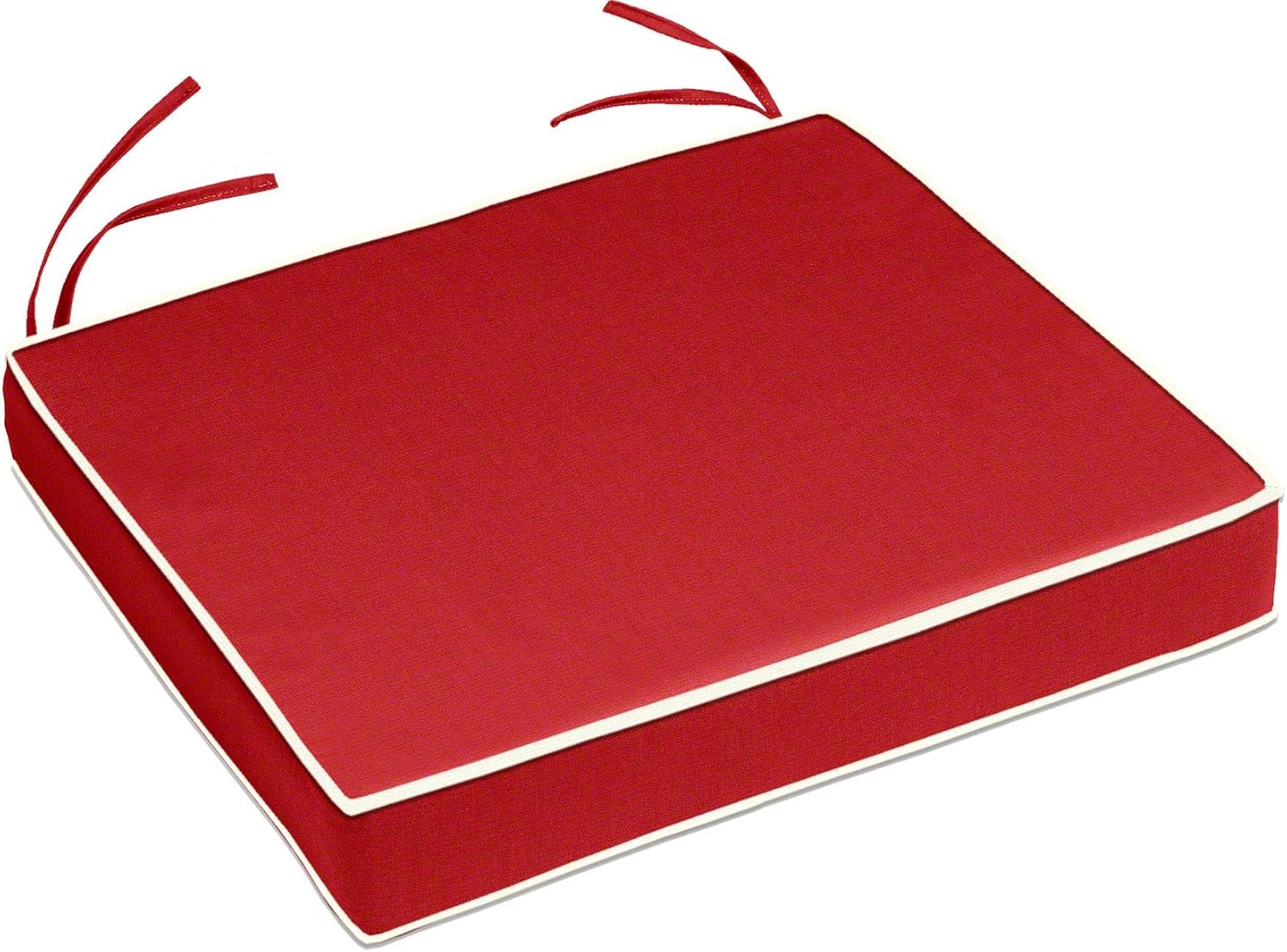 21" x 19" x 3" Sunbrella Chair Cushion (Sunbrella Logo Red