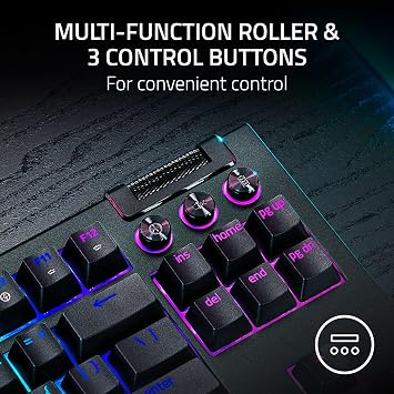 Razer BlackWidow V4 Tenkeyless HyperSpeed (Turuncu Dokunsal Anahtarlar) - Kablosuz Çalışırken Değiştirilebilir Oyun Klavyesi - Bluetooth ve HyperSpeed 1000Hz - Snap Tap - QWERTY US/ABD | Siyah