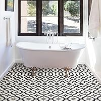 Vista 3 de FloorPops FP2480 Comet - Azulejos adhesivos para el suelo, color negro