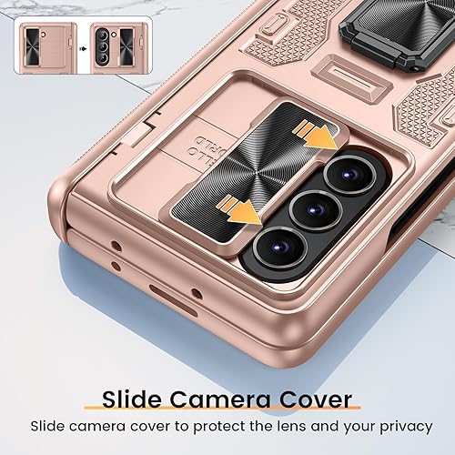 Miniatura 143 de VEGO Funda para Galaxy Z Fold 4 con cubierta de cámara deslizante y funda de protección de bisagra con protector de pantalla Cubierta protectora