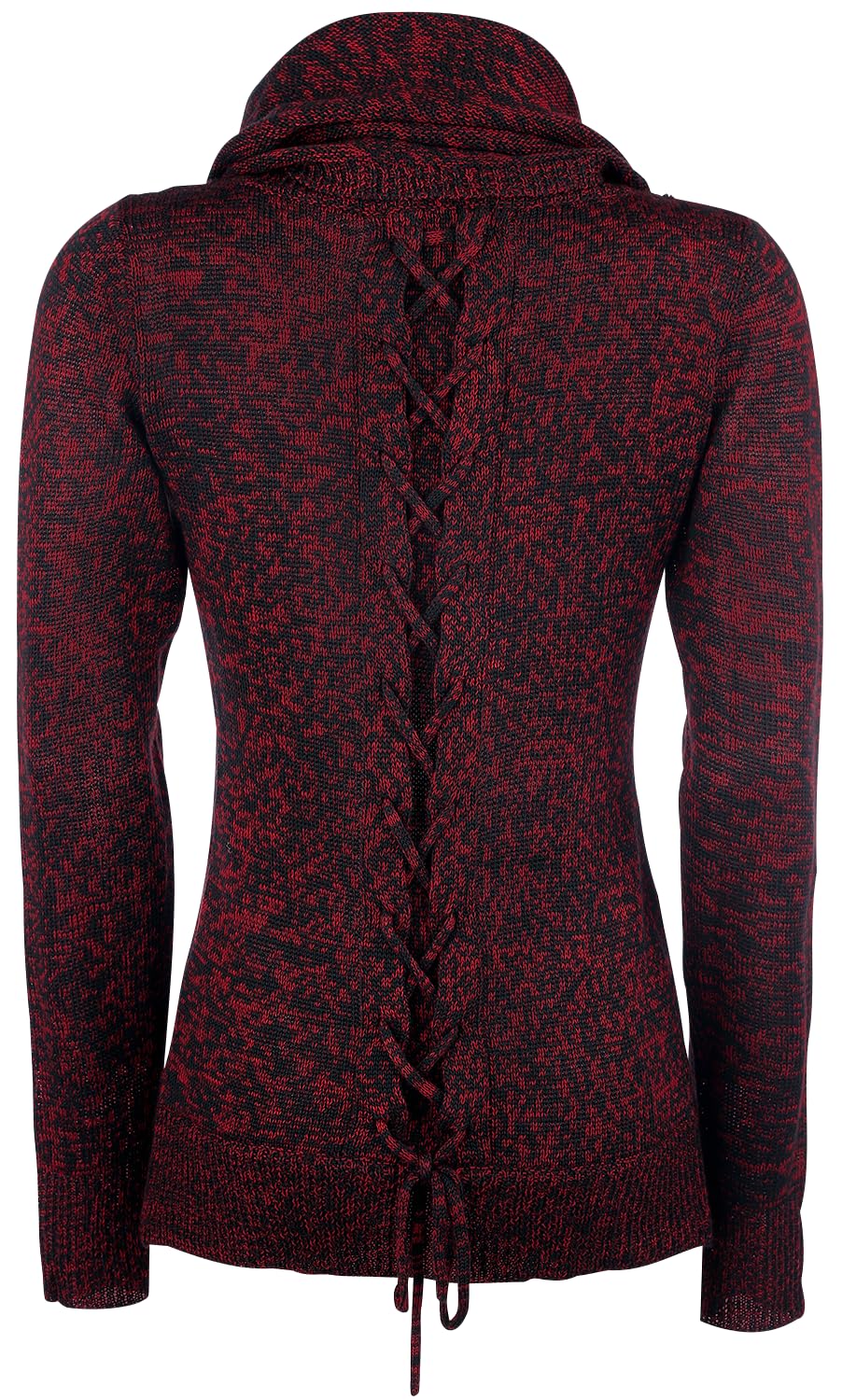 Black Premium by EMP Mujer Jersey Rojo Cuello Alto