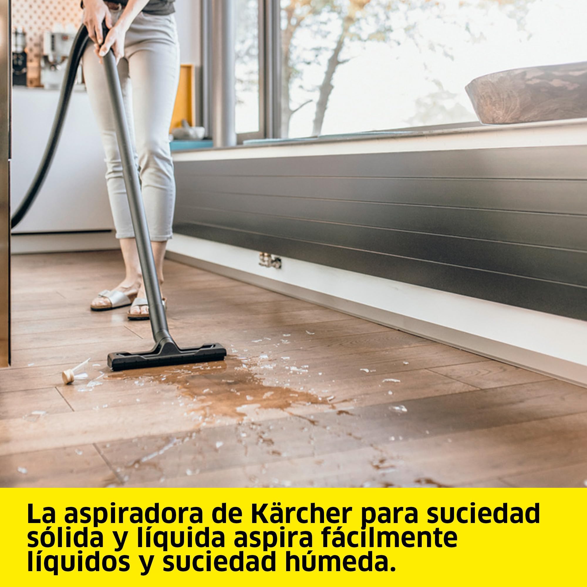 KÄRCHER, Aspirador en Seco y Húmedo WD 3 V 17/4/20, Enchufe, Filtro Cartucho, 1000 W, Depósito 17 l, Manguera aspiración 2 m, Cable 4m, Función de soplado