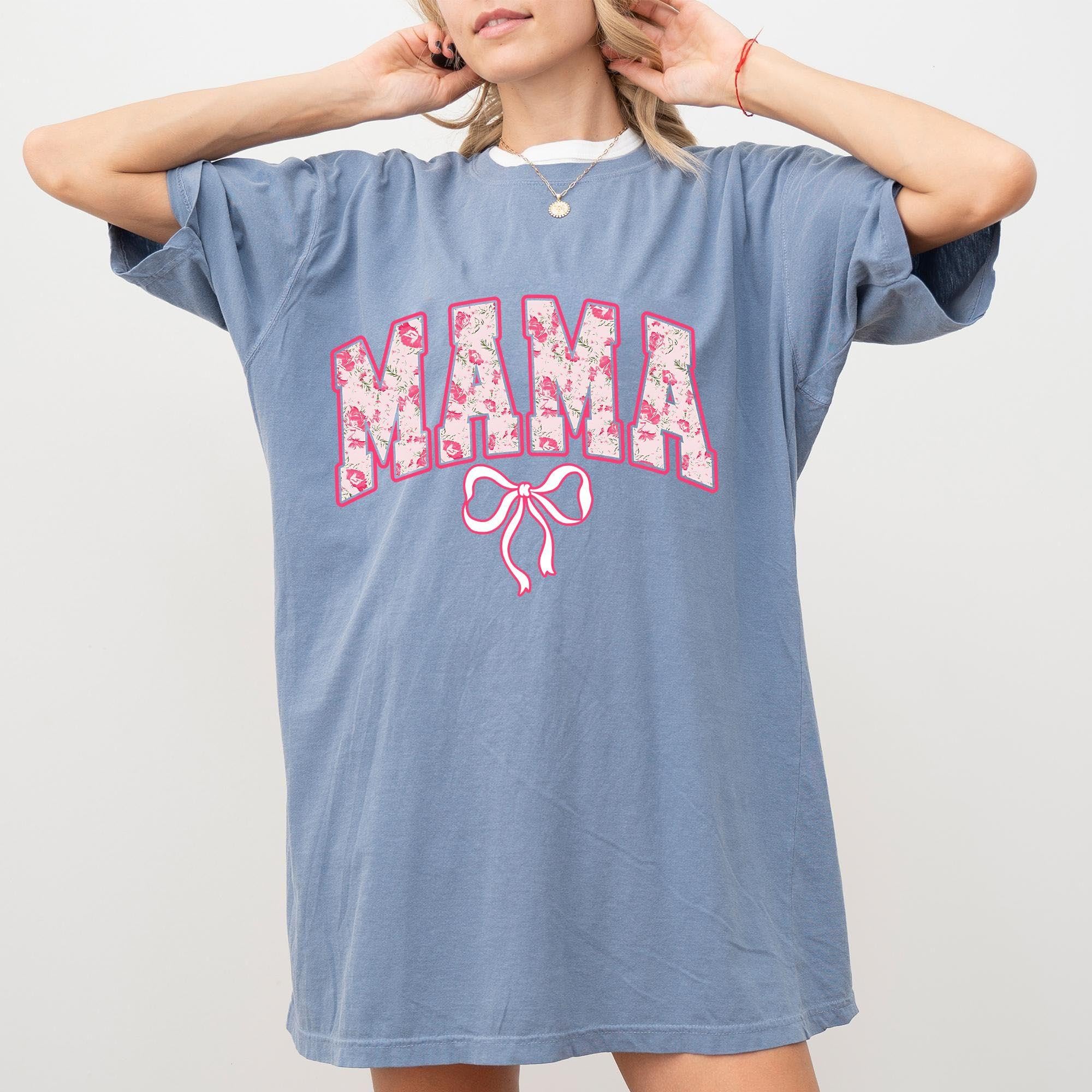 Floral Bow Mama Graphic Tee Comfort  &hellip;