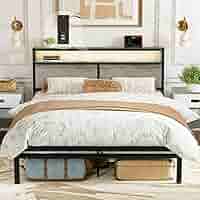 おもみさま専用 Amazon.com: HAUSOURCE King Bed Frame with Storage Headboard