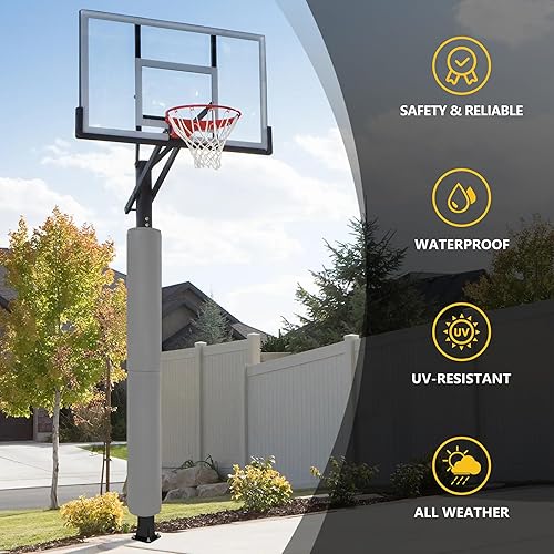 Miniatura 11 de Almohadilla para bastón de baloncesto, almohadillas de seguridad resistentes para protección del jugador, 72 pulgadas de alto, acolchado protector