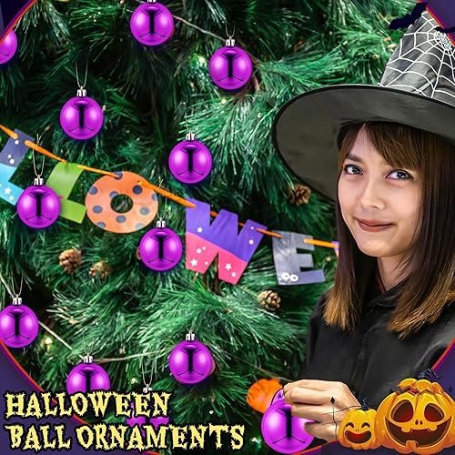 Miniatura 5 de 36 adornos de bola de Navidad de 2.4 pulgadas, huevos de plástico para colgar, colgantes de árbol brillantes, bolas brillantes para el hogar,