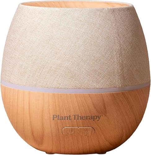 Miniatura 1 de Plant Therapy Difusor de lino Drift, elegante funda de lino que añade un toque suave y natural a cualquier espacio, niebla intermitente y continua,
