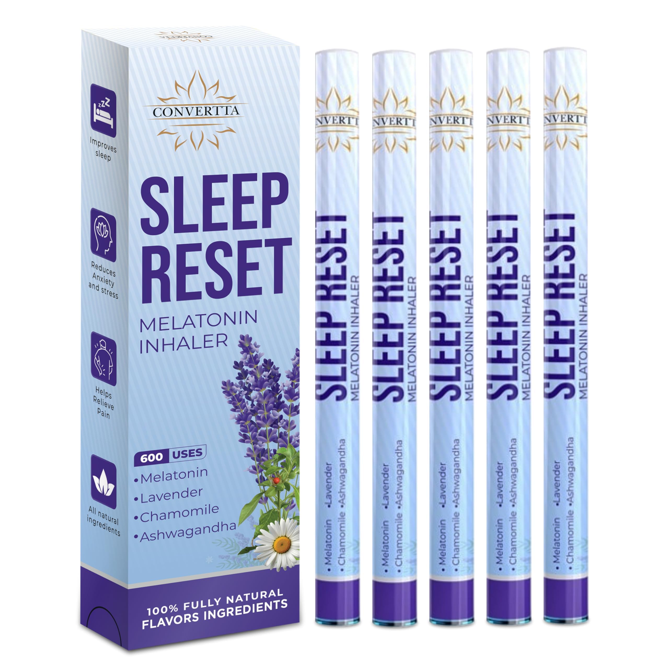 Melatonin Stick with Lavender, Chamonile and Ashwagandha with for Sleep Support and Stress Relief (5)
