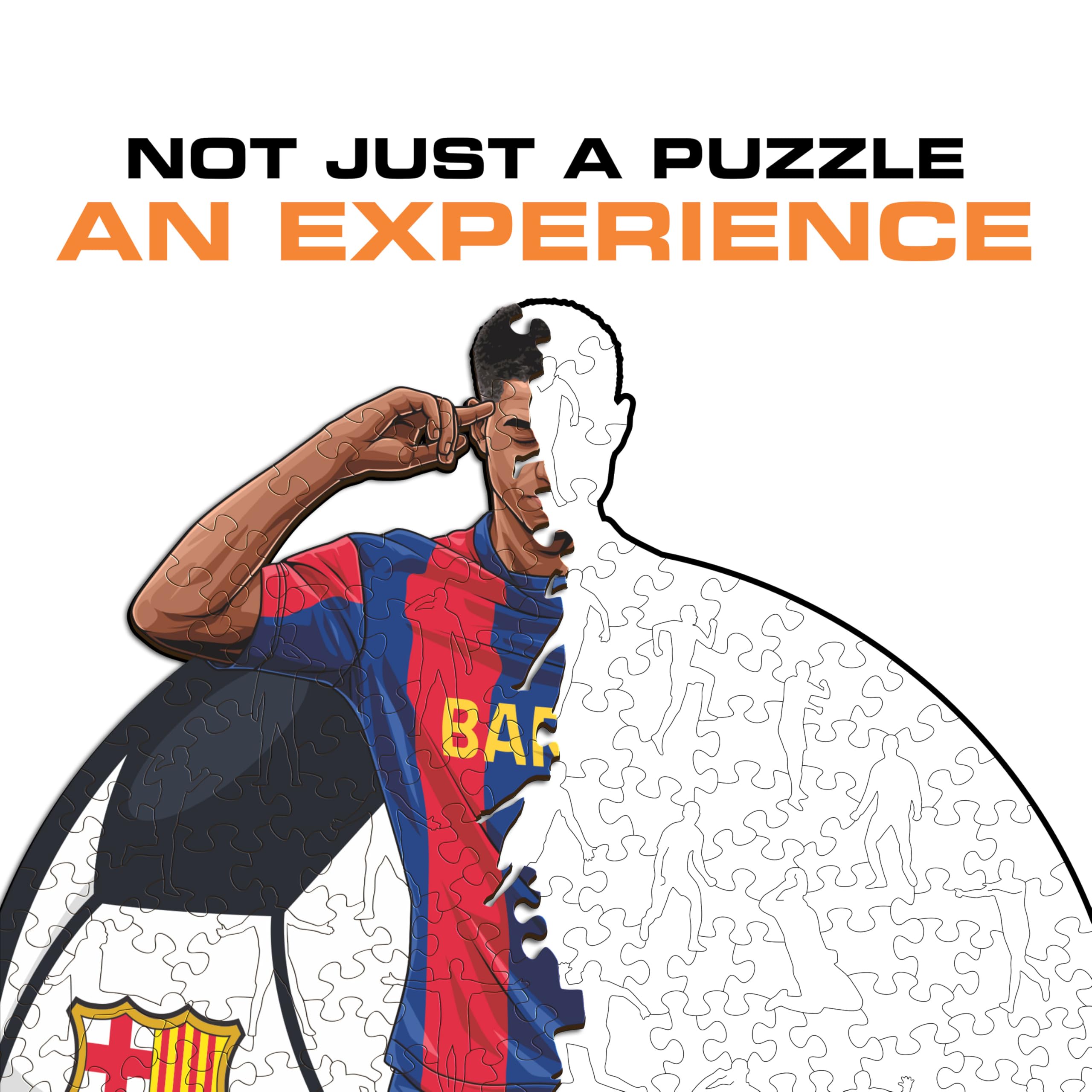 Iconic Puzzles -Oficjalnie licencjonowane 100% zrównoważone drewniane puzzle, L, 500 sztuk, Marcus Rashford
