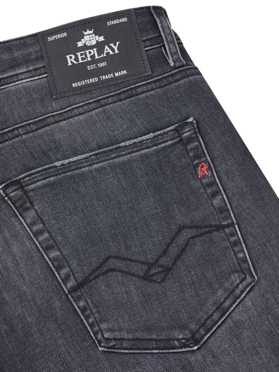 Replay Jeans Herren Stretch Straight Fit Grover Jeanshose Hose Denim – Bild 4