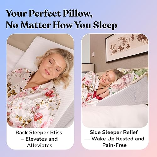 Sleepnitez 8" Bed Wedge Pillow – Memory Foam Wedge for Sleeping, Acid Reflux Pillow for Snoring, GERD, Pregnancy – Luxurious 3.25" Memory Foam Top Layer(Standard Wedge 12" Height)