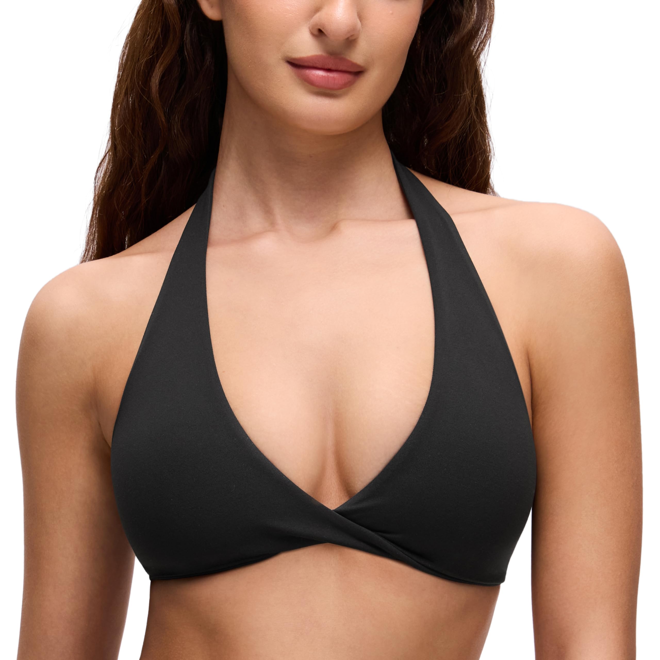 CRZ YOGA Butterluxe Double Lined Twist Halter Sports Bras