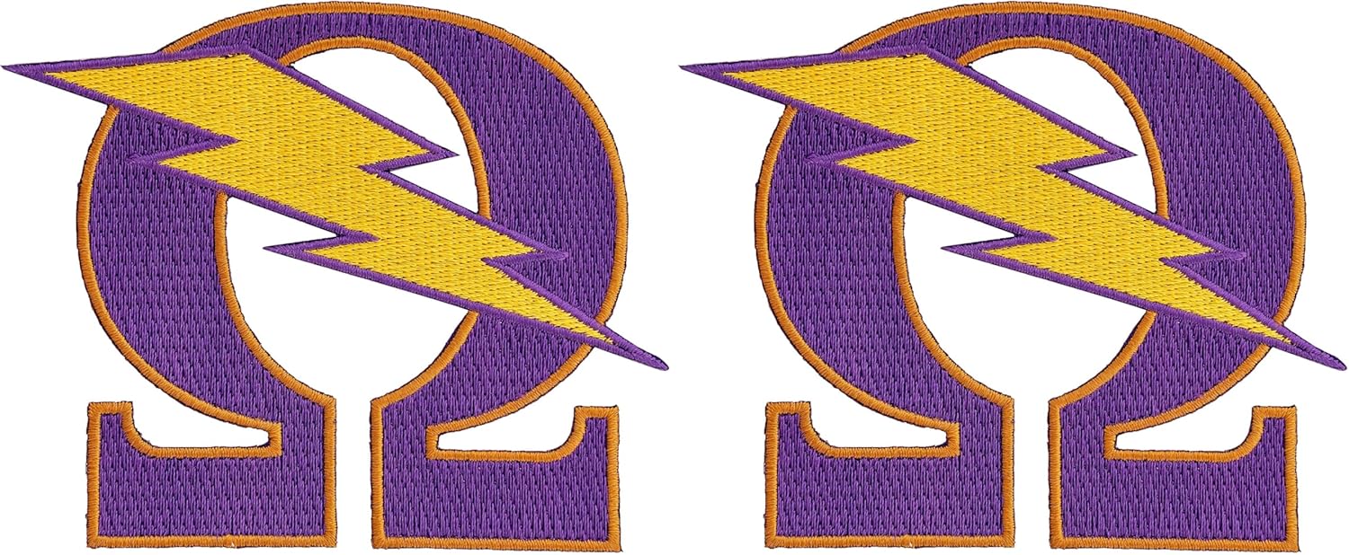 Desert Cactus Omega Psi Phi Patch – Embroidered Iron On/Sew On Applique for Blazers, Jackets, Backpacks, Bags, Hats & Tactical Gear – OPP Omega Ques (Design D) (Pack of 2)