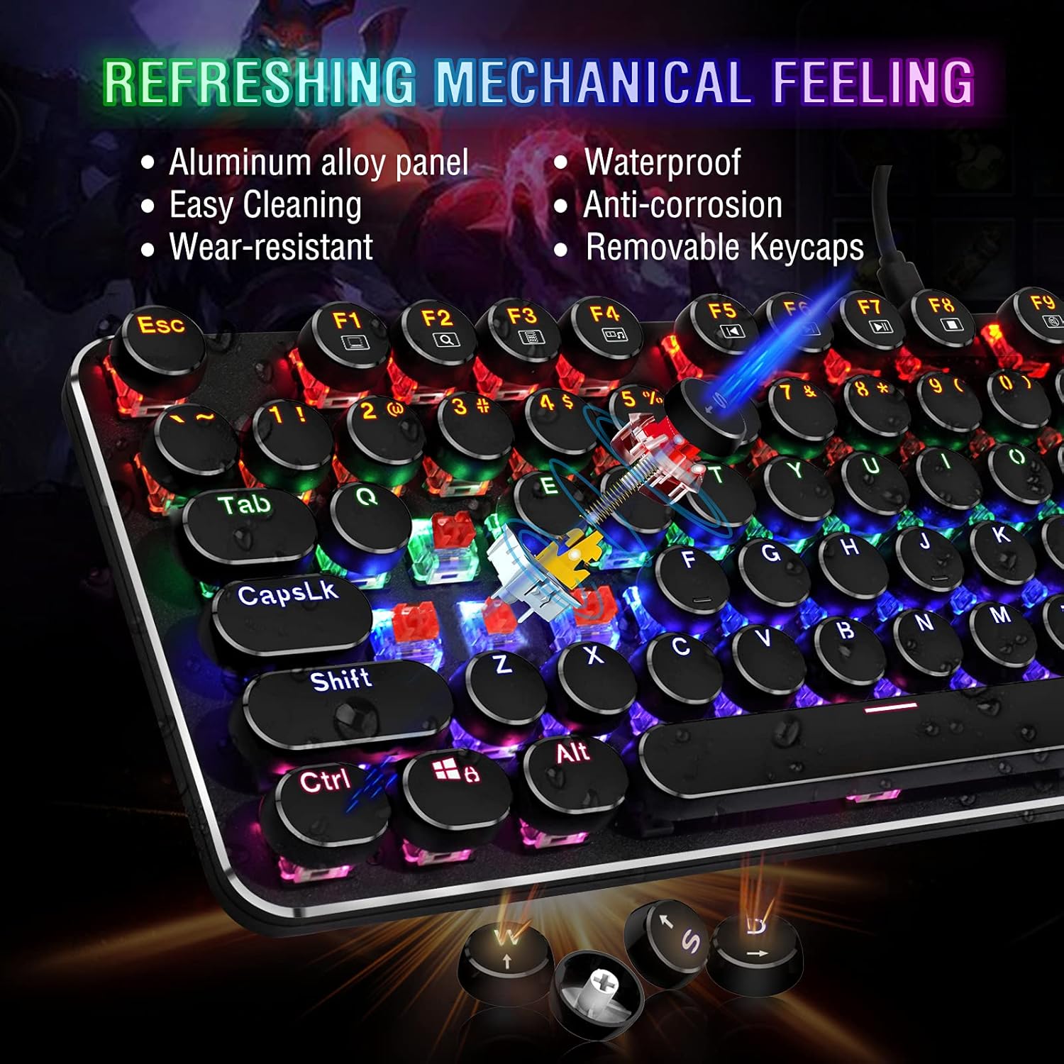 One-Day Sale: Up to 40% Off Mechanical Gaming Keyboard, EDJO 87 Keys Red Switches with LED Rainbow Backlit Wired Computer Gaming Keyboard for Windows PC Gamers Top Rated Mechanical Gaming Keyboard, EDJO 87 Keys Red Switches with LED Rainbow Backlit Wired Computer Gaming Keyboard for Windows PC Gamers