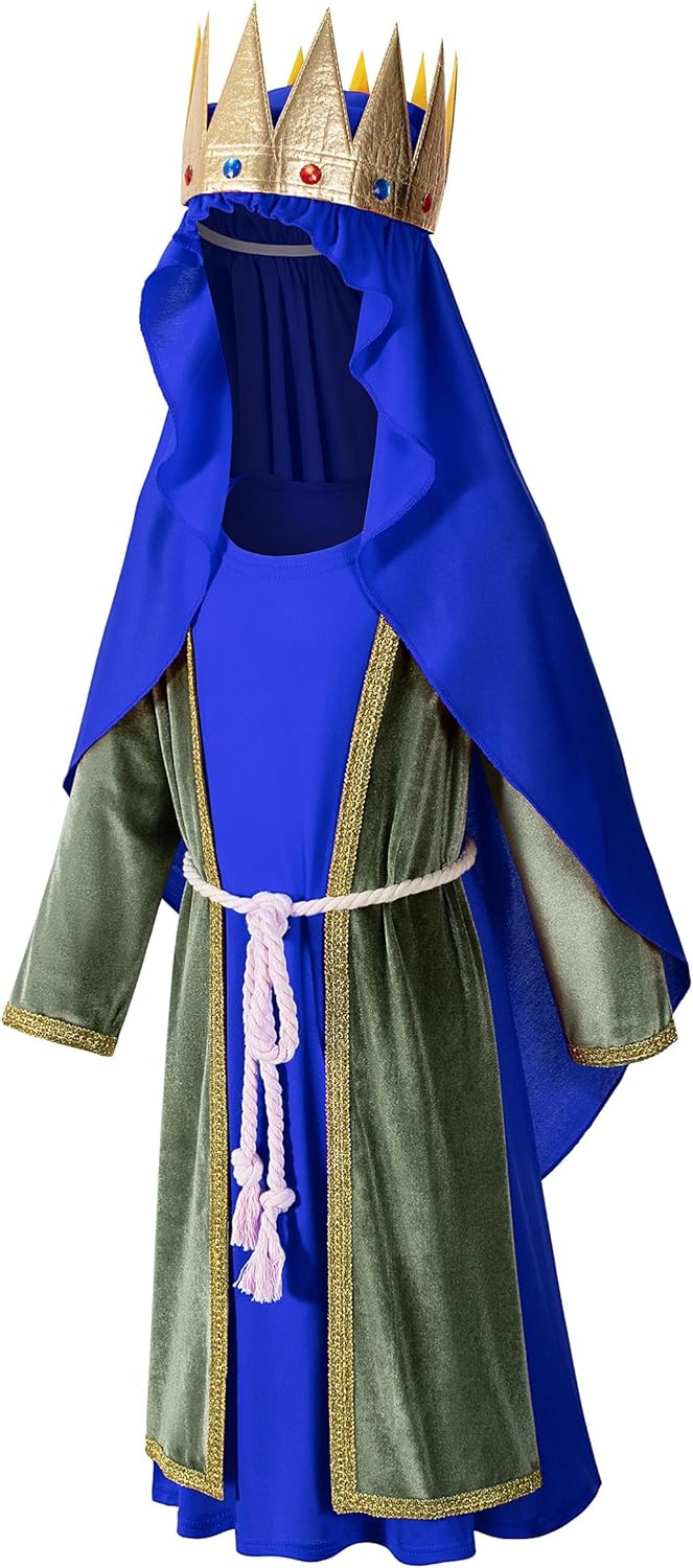 TOKYO REVENGERS Kids 3 Wise Men Robe Biblical Nativity Outfit Three Kings Costume For Boys Accessories Set