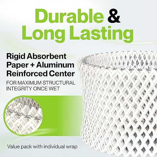 Miniatura 2 de Durabasics [Paquete de 4] Filtros humidificadores compatibles con filtro humidificador Vicks de repuesto – Filtro humidificador WF2 – Compatible con