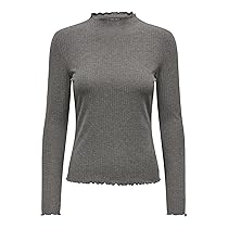 ONLY Onlemma L, S High Neck Top Noos Jrs, Plum Kitten, XS Donna