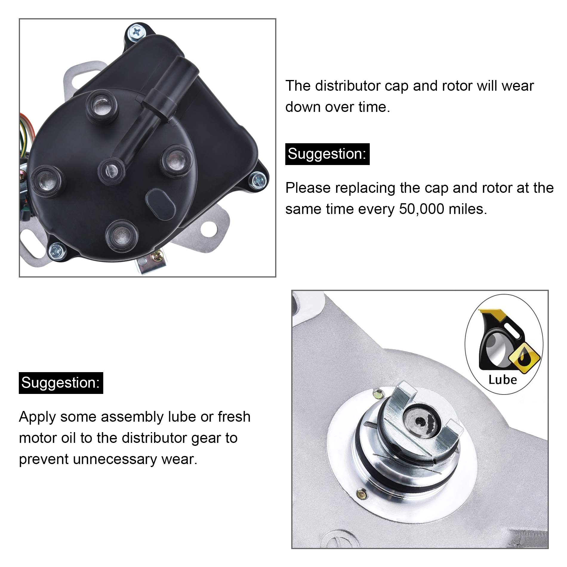 SPEEDTUN Ignition Distributor with Cap and Rotor Kit TD76 TD76U 30100