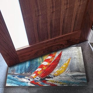 Monnhein Kapı Önü Paspası - Modern ve Şık Kapı Paspası | Ev, Ofis ve Dış Mekân Kullanımı İçin (Rüzgarın Kanatları) 45x65