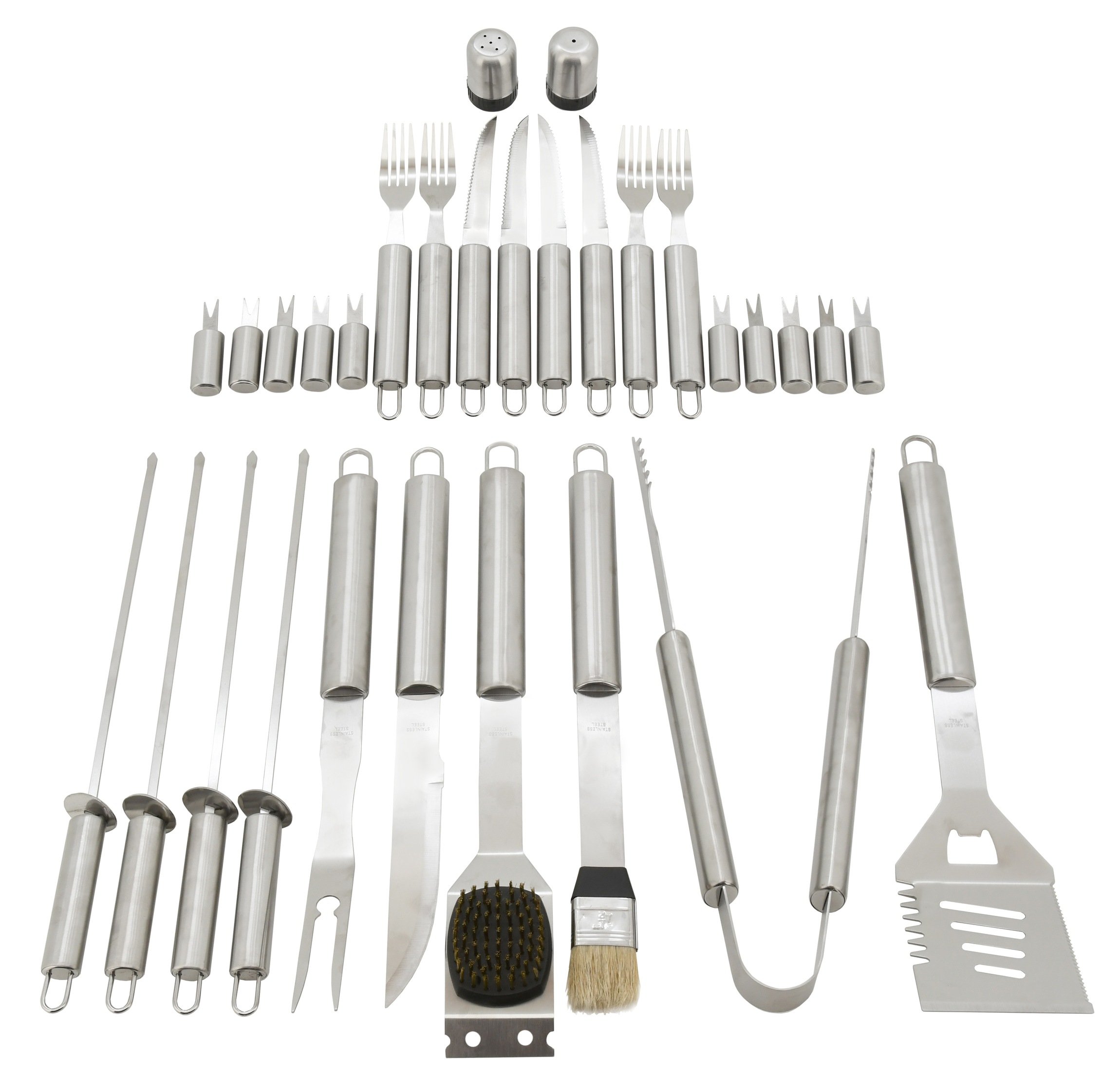 CATTARA 13104 Barbecue Cutlery in Aluminium Case (30 Pieces)