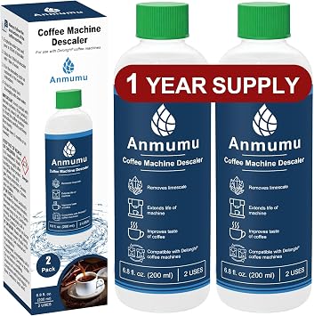 Anmumu Descaler Delonghi* EcoDecalk Cleaner for All Delonghi* Machines|delonghi* Descaling Solution 4 Uses400 ML 2 Pack