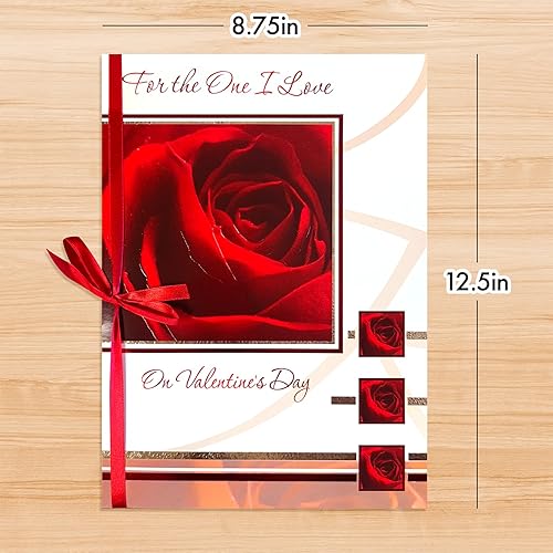 Miniatura 6 de Designer Greetings Tarjeta de recuerdo de gran tamaño para el día de San Valentín en caja de regalo, para el que amo (tarjeta de recuerdo de 12.5 x