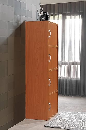 Miniatura 9 de Hodedah Import - Estante con 4 compartimientos Material Reciclado Negro