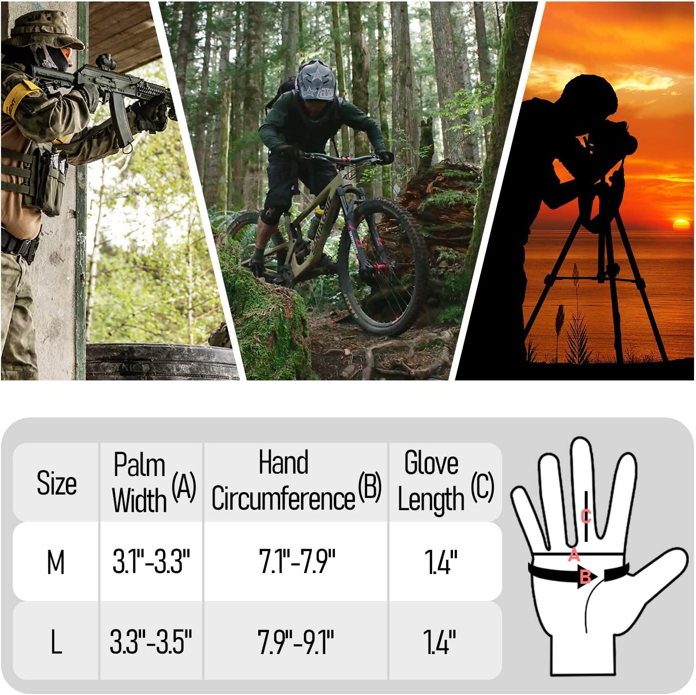 Sutekus Fingerless Tactical Gloves Touchscreen Work Gloves with Hard Knuckle Half Finger Utility Gloves for Sports Work Outdoor - Image 5