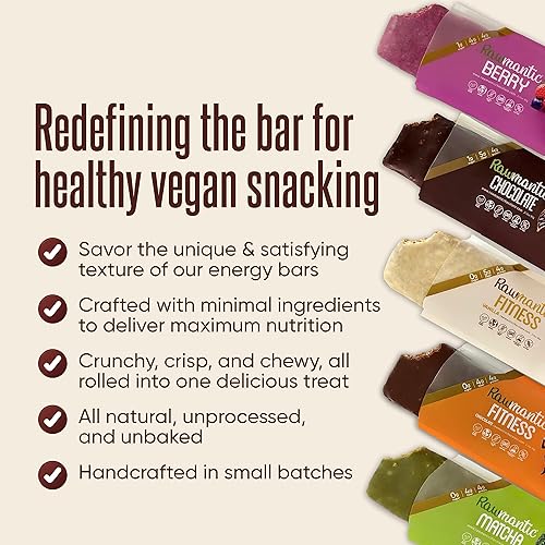 Miniatura 6 de Rawmantic Chocolate - Barras de proteína de chocolate blanco orgánico sabor a vainilla, 2.1 onzas (paquete de 12) - Barras de proteína keto - Barras