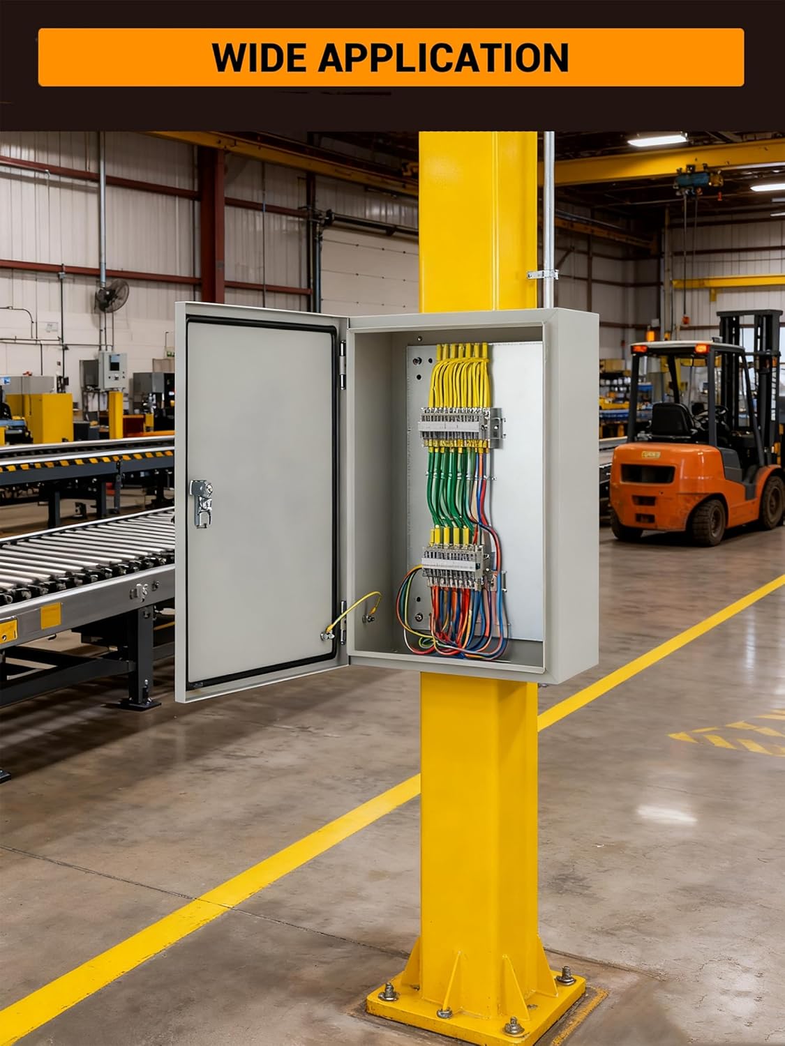 GarveeTech Electrical Junction Box, NEMA 4X Outdoor/Indoor Steel Enclosure Electrical Box, IP66 Weatherproof, with Mounting Plate