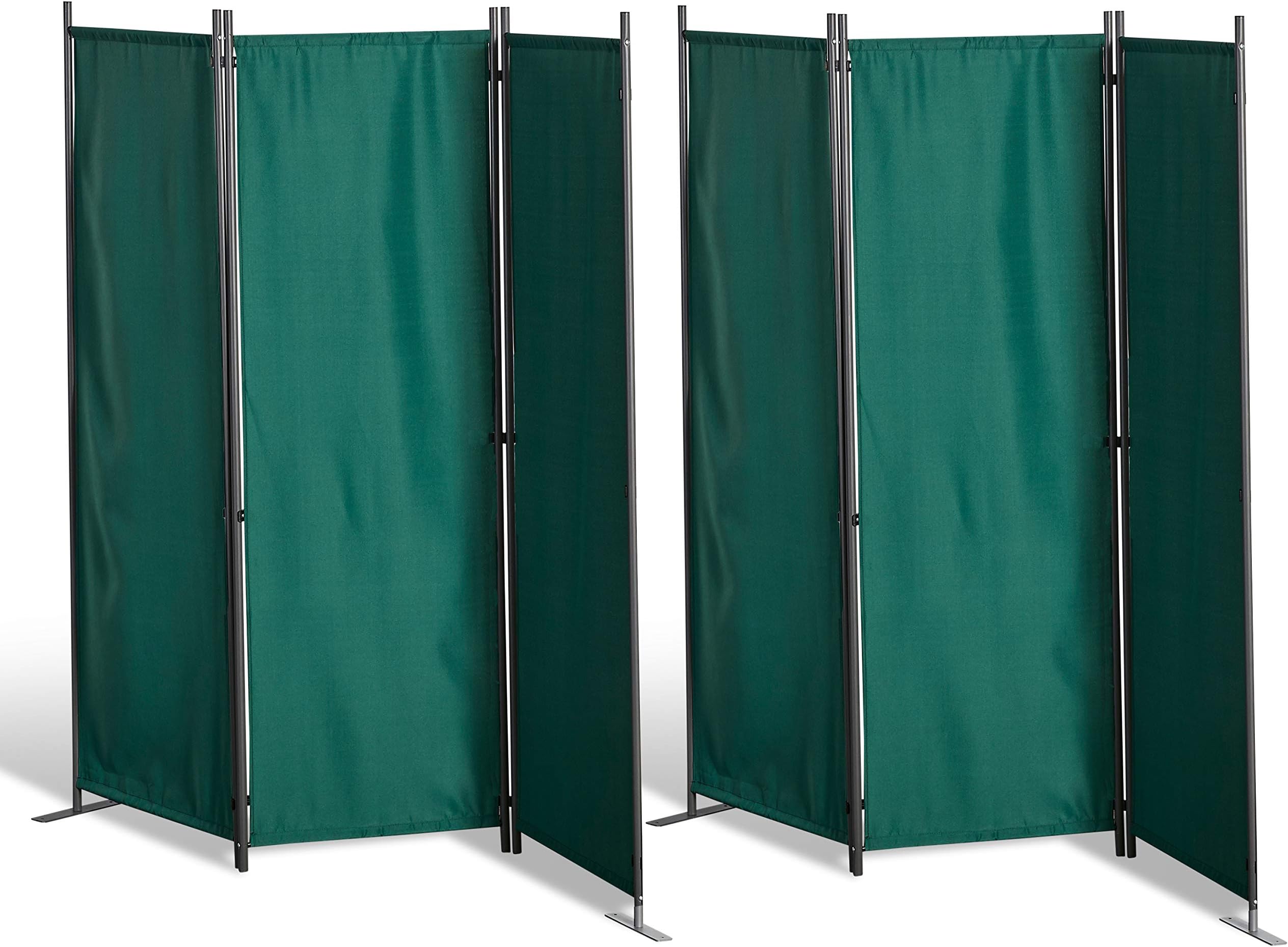 GRASEKAMP Qualität seit 1972 Pack of 2 Screen 3-Piece Room Divider Privacy Screen Green