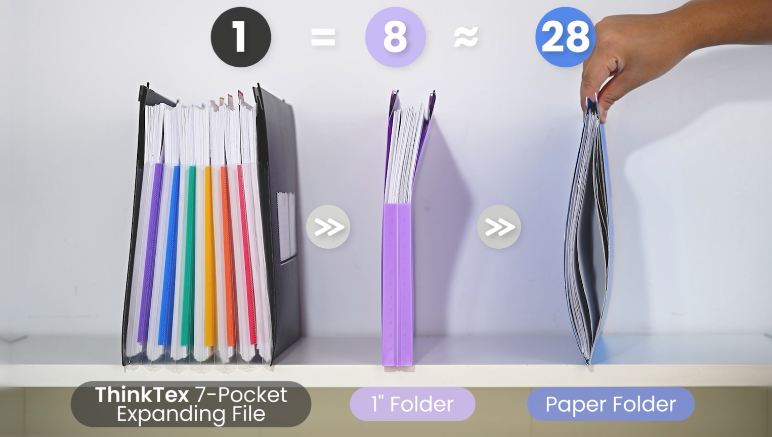 Amazon.com: ThinkTex Plastic Expanding Hanging File Folders, 7