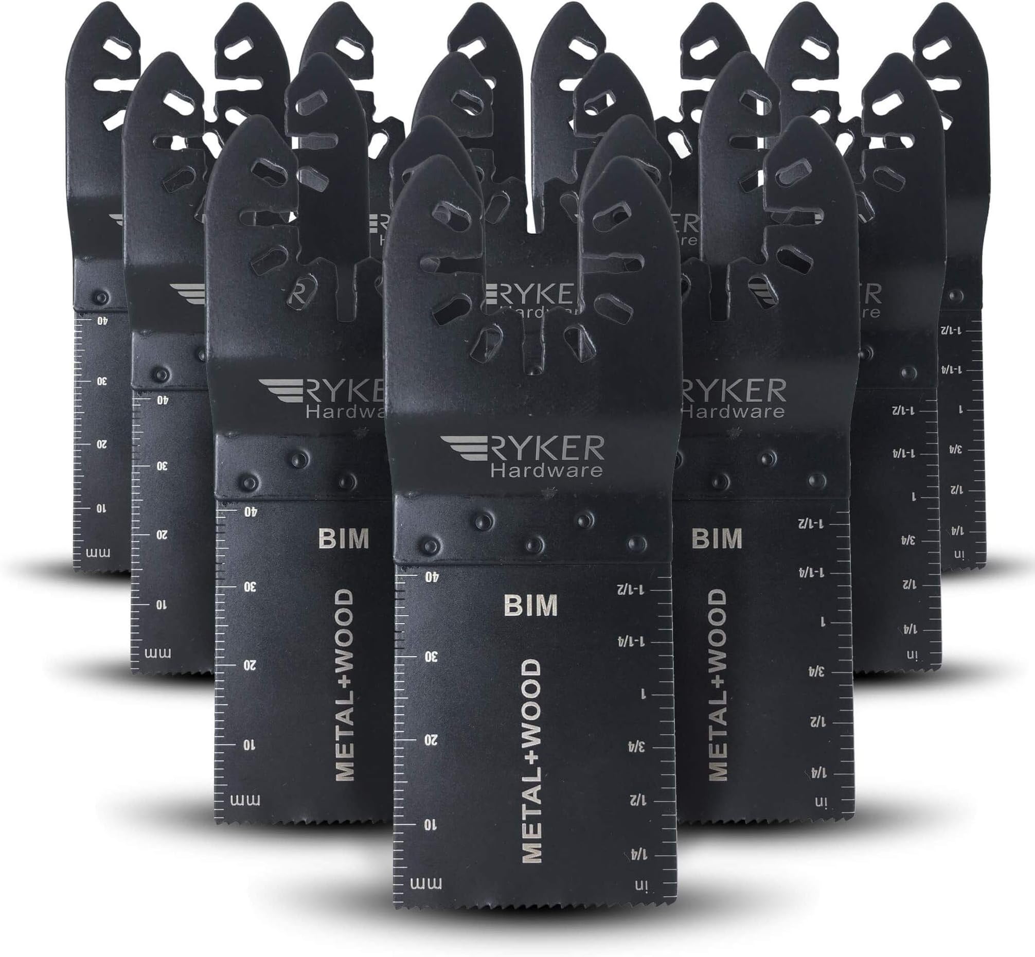 Quick Release Oscillating Saw Blades - 10 Piece Tool Set | Universal Fit Bi-Metal Blade for Cutting Wood Metal | Multitool Blades for Fein Multimaster, Dewalt, Makita, Milwaukee, Rockwell, Dremel
