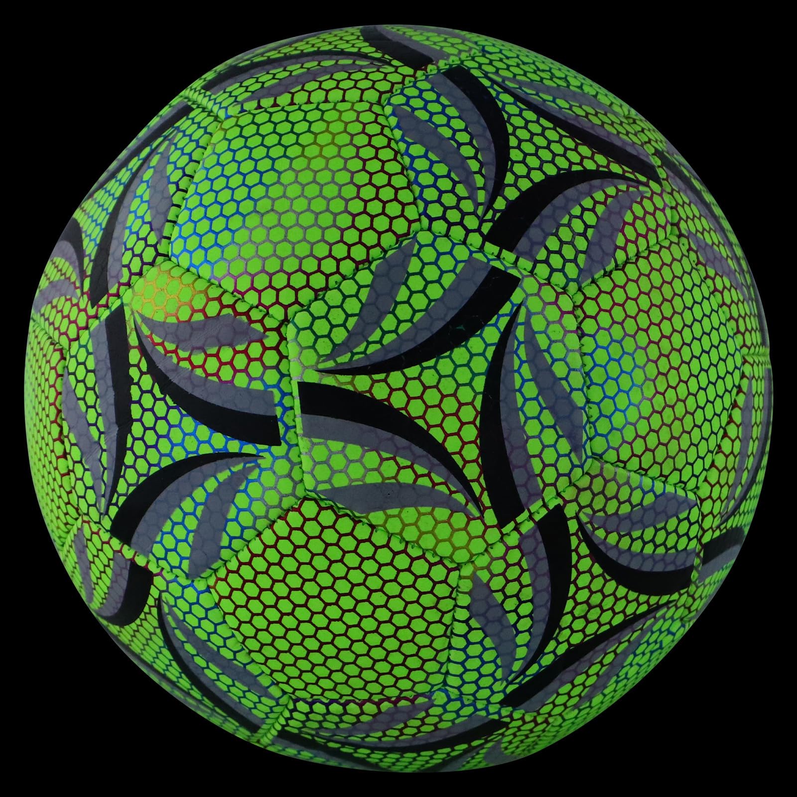 Housoutil Pallone da Calcio Luminoso Fosforescente 5° Misura per Allenamento Giovanile e Adulti Superficie Ergonomica Resistente per Gioco al Chiuso e all’Aperto