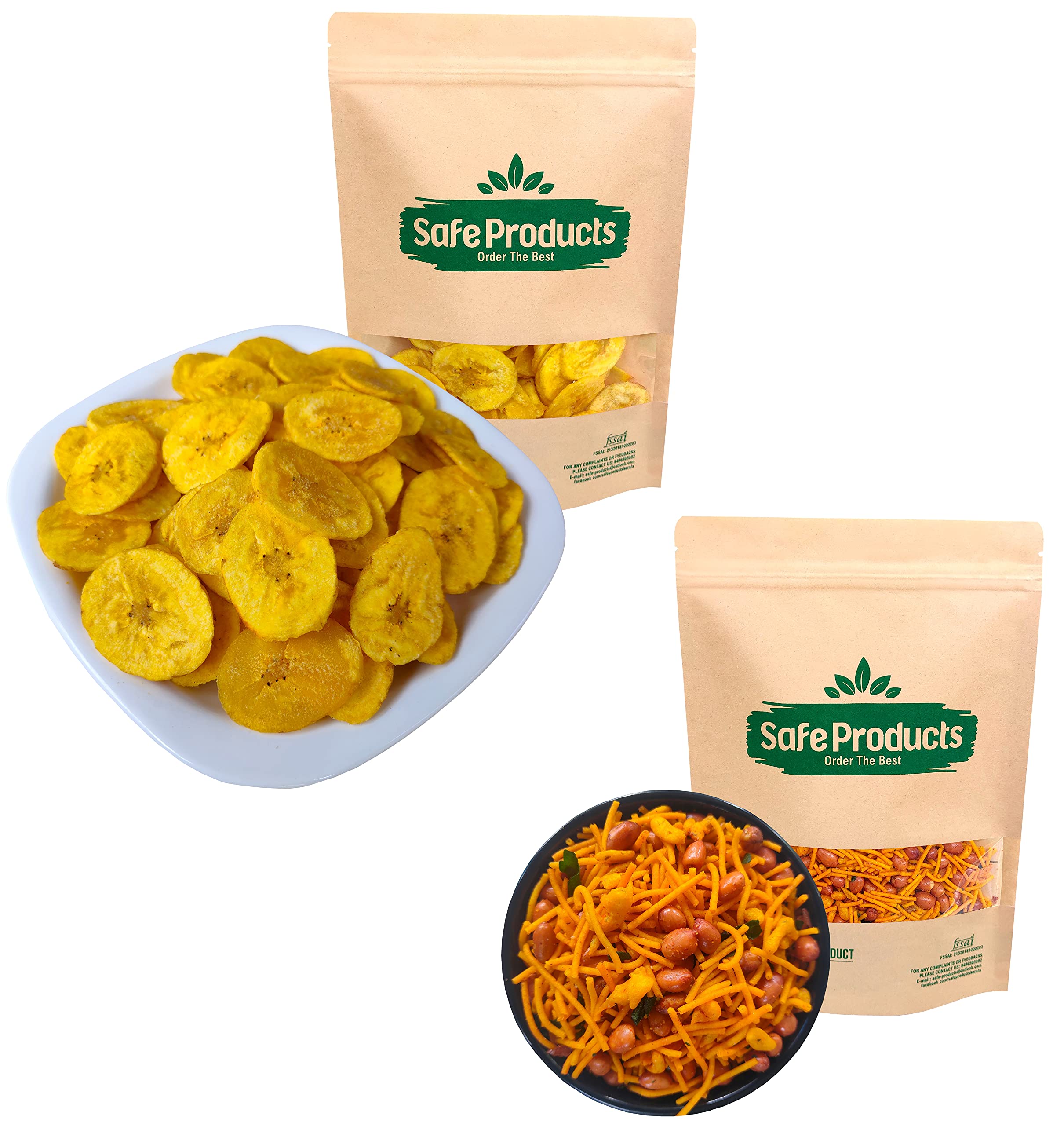 Safe Products Kerala Spicy Mixture Made in Coconut Oil and Banana Chips Homemade and Ready to Eat | Namkeen Snacks (1KG Each | Total Weight 2 KG) (B08NCJMBWH) Amazon Price History, Amazon Price Tracker