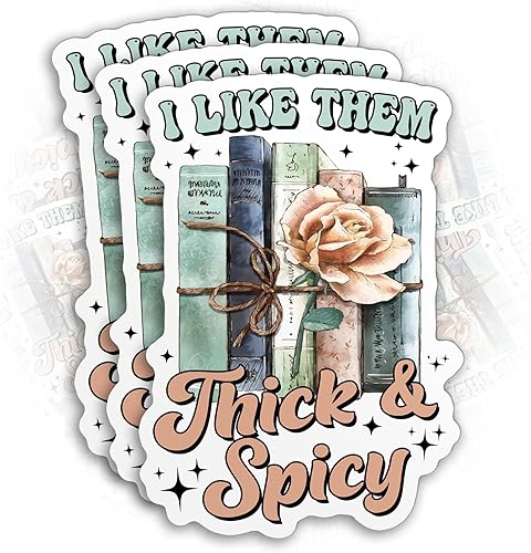 Calcomanías gruesas y picantes con texto en inglés "I Like Them" (I Like Them) para amantes de los libros, libro sucio, libro romántico, 3 pulgadas,