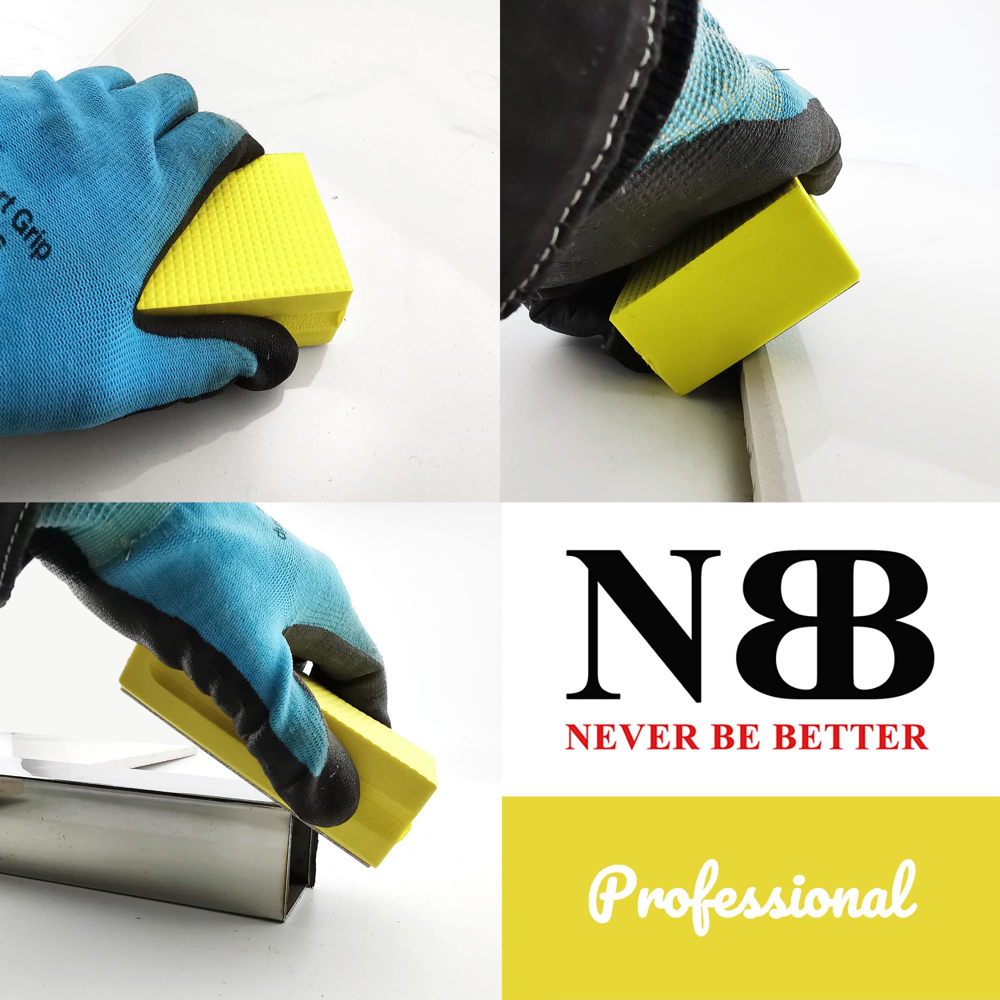 NBB Tampon à Main Diamanté Bloc de Ponçage Polissage avec Dos en Éponge Flexible 60#