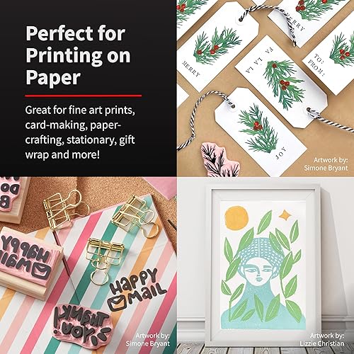 Miniatura 5 de Speedball Juego de tintas de impresión en bloque soluble en agua - 4 colores llamativos con acabado satinado - tubos de 1.25 onzas líquidas