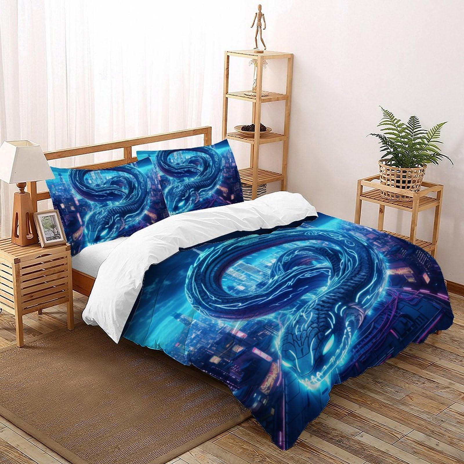 Housse de couette 3D douce et facile d'entretien pour lit enfant