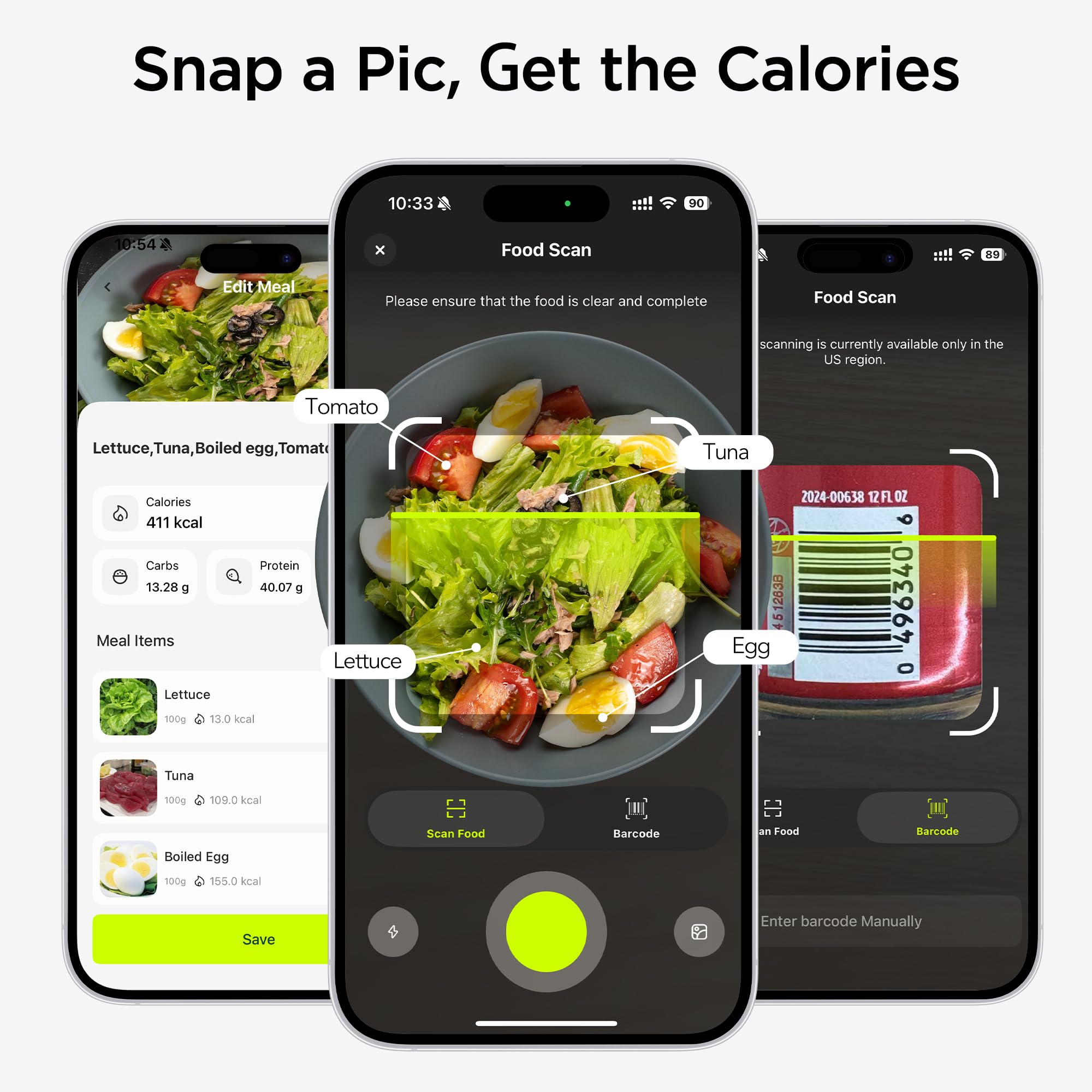 Ultrean - Báscula inteligente de cocina con calculadora nutricional, APP para seguimiento de calorías y macronutrientes, con IA, seguimiento de objetivos, báscula digital de calorías para perder peso