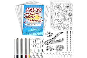yyomas 183 PCS Disney Shrinky Dinks Keychain Kit,Shrink Art Paper with 15...