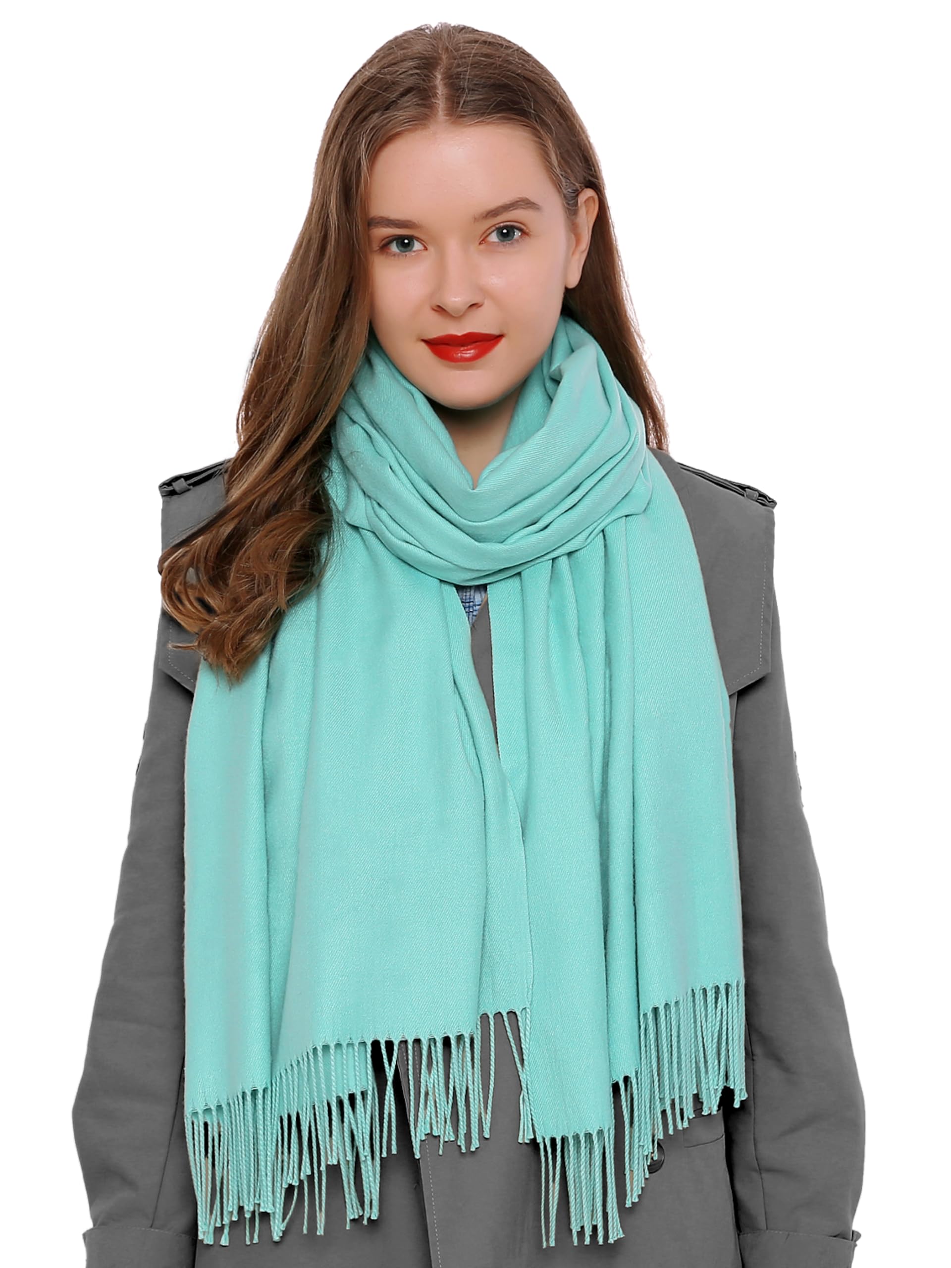 DonDon Schal Damen Winter Wollschal Winterschal warm weich 185 x 65 cm