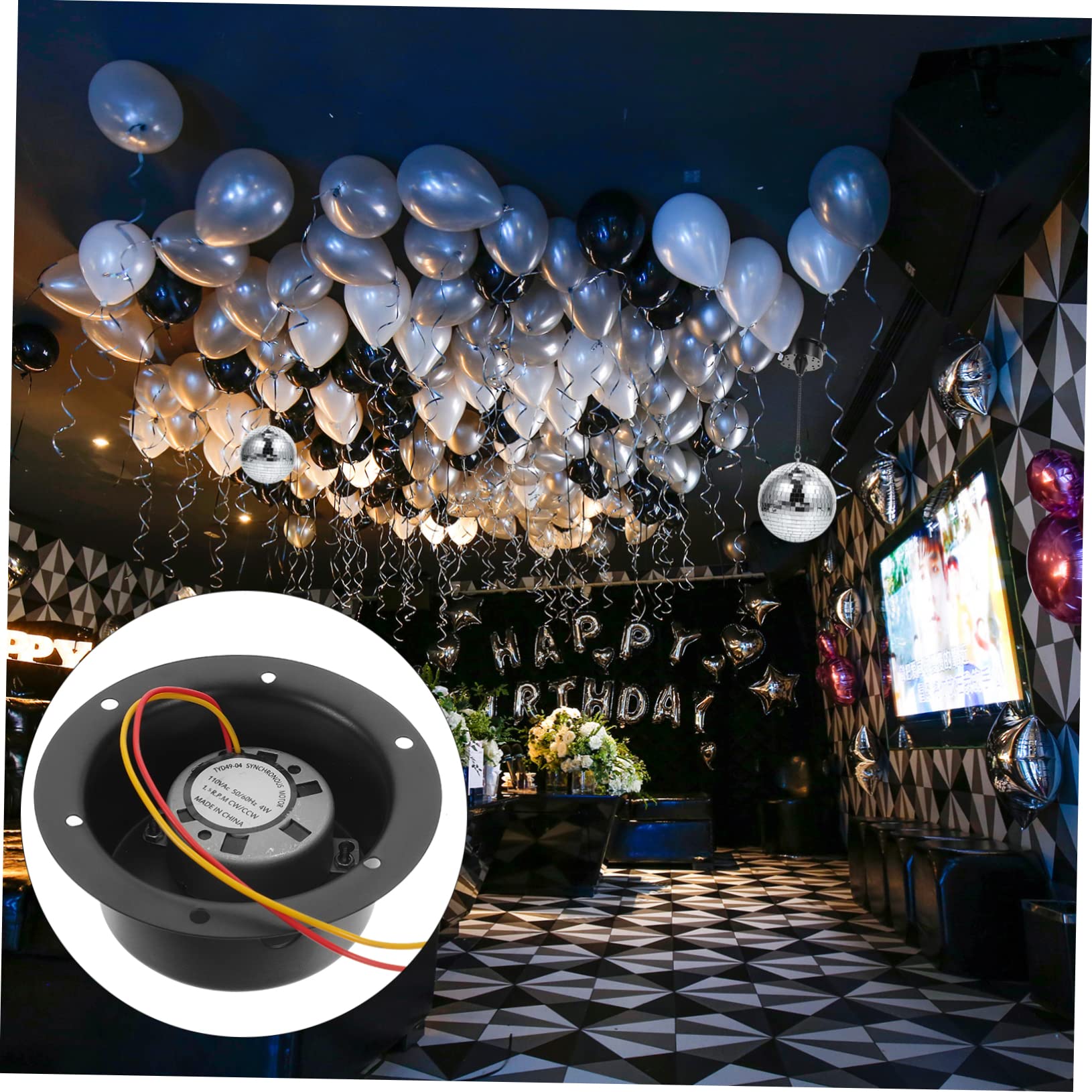 ERINGOGO 2pcs Mirror Ball Motor Disco Ball Electric Motor Simple Wiring for Clubs