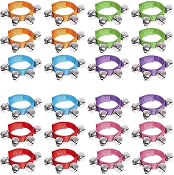 thumbnail image 2 of Jingle Bell Rock FEPITO 22 Pieces Christmas Band Wrist Bells Bracelets Jingle Bells Musical Ankle Bells Rhythm Instrument Percussion Christmas Party Decoration Favors Desk Bell 2 of 13